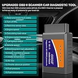 Temfly OBD2 Diagnosegerät, Diagnosegerät Auto WiFi, OBDII Diagnosegerät Stecker Kompatibel mit iOS, Android & Windows - 4