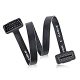 KONNWEI KW-CABLE OBDII Verlängerungskabel Flachband 16Pin Stecker auf Buchse OBD2 Diagnosestecker Fahrzeug Diagnose Extender OBD Kabel Adapter (60 cm / 26,3 Zoll) - 3