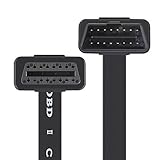 KONNWEI KW-CABLE OBDII Verlängerungskabel Flachband 16Pin Stecker auf Buchse OBD2 Diagnosestecker Fahrzeug Diagnose Extender OBD Kabel Adapter (60 cm / 26,3 Zoll) - 5