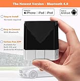 ELM327 OBD2 Bluetooth 4.0 Diagnosegerät Scanner für iPhone iOS Android iPad Auto OBD2 Codeleser Adapter für Motorlicht - 3