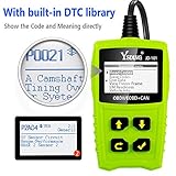 Ysding OBD2 Diagnosegerät OBDII Code-Scanner-Fahrzeug-Fehlercodeleser arbeitet an Allen Autos mit OBD2 / EOBD/CAN-Modi und 16-Pin OBDII-Schnittstelle für Lesen und Löschen Fehlercode - 5