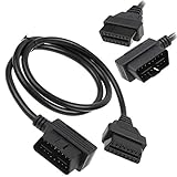 OBD-II OBD2 16Pin Stecker Verlängerung Kabel Stecker auf Buchse Verlängerungskabel Diagnostic- Extender 100cm - 6