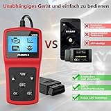 Tesecu OBD2 Diagnosegerät, Fehlerauslesegerät kfz, Auto OBD II Code Scanner Fahrzeug Fehlercodeleser für alle OBDII Protokoll Autos - 7