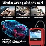 OBD2 Diagnosegerät Auto Fahrzeug Fehlercodeleser OBD II Diagnose Scanner arbeitet an Allen Autos mit OBD2/EOBD/CAN-Modi mit 16-Pin OBDII-Schnittstelle für Lesen und Löschen Fehlercode/Batterie Test - 5