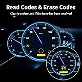OBD2 Diagnosegerät Auto Fahrzeug Fehlercodeleser OBD II Diagnose Scanner arbeitet an Allen Autos mit OBD2/EOBD/CAN-Modi mit 16-Pin OBDII-Schnittstelle für Lesen und Löschen Fehlercode/Batterie Test - 8