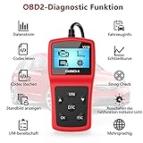 Tesecu OBD2 Diagnosegerät, Fehlerauslesegerät kfz, Auto OBD II Code Scanner Fahrzeug Fehlercodeleser für alle OBDII Protokoll Autos - 2