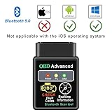 Friencity Bluetooth Auto OBD ii 2 OBD2 Scanner Adapter, Fahrzeug Motor Codeleser für Auto Diagnosescan Tool Check Motor Licht, Kompatibel mit Android & Windows Geräte, NICHT für IOS - 2