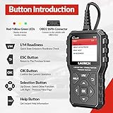LAUNCH OBD2 Diagnosegerät CR529 KFZ Diagenosegerät Felercode auslesen,Auslesegerät Code Reader.MIL ausschalten,Echtzeitdaten und Speicherndaten Zeigen und drücken,O2 Sensor und EVAP Test usw - 3