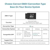 OBD2 Diagnosegerät WiFi Adapter, Qhui Elm327 Wireless Stecker, Diagnose Scanner für Alle Fahrzeuge, Auto Engine Light Diagnosegerät, OBD II Code Reader für IOS Android Windows IPhone Smartphone Tablet - 7