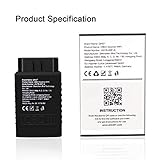 OBD2 Diagnosegerät WiFi Adapter, Qhui Elm327 Wireless Stecker, Diagnose Scanner für Alle Fahrzeuge, Auto Engine Light Diagnosegerät, OBD II Code Reader für IOS Android Windows IPhone Smartphone Tablet - 8