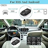 OBD2 Diagnosegerät WiFi Adapter, Qhui Elm327 Wireless Stecker, Diagnose Scanner für Alle Fahrzeuge, Auto Engine Light Diagnosegerät, OBD II Code Reader für IOS Android Windows IPhone Smartphone Tablet - 2