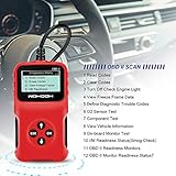 WOHOOH OBD2 Diagnosegerät Auto Universal Fahrzeug Fehlercodeleser OBD II Diagnose Scanner arbeitet an Allen Autos mit OBD2/EOBD für Lesen und Löschen Fehlercode und Batterie Test - 7