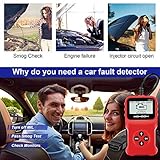 WOHOOH OBD2 Diagnosegerät Auto Universal Fahrzeug Fehlercodeleser OBD II Diagnose Scanner arbeitet an Allen Autos mit OBD2/EOBD für Lesen und Löschen Fehlercode und Batterie Test - 4