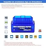 Veepeak Mini Bluetooth OBD2 Scanner Diagnosewerkzeuge Auto Diagnose Engine Code Reader für OBD II/ EOBD Fahrzeuge für Android - 2