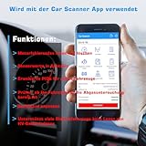 Veepeak Mini Bluetooth OBD2 Scanner Diagnosewerkzeuge Auto Diagnose Engine Code Reader für OBD II/ EOBD Fahrzeuge für Android - 5