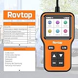 Rovtop OBD2 Diagnosegerät, KFZ Fehlercode Lesegerät Diagnosegerät Auto, Diagnose Scan Werkzeug nur für Benzin-Auto - 6