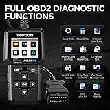 TOPDON OBD2 diagnosegerät AL500 Auto OBDII Scanner mit 10 OBD2-Funktionen, Universal Deutsch-Fehlercode-Auslesegerät, Free Update, DTC-Suche, Daten drucken, 7 Sprachen - 3