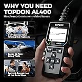 TOPDON OBD2 diagnosegerät AL500 Auto OBDII Scanner mit 10 OBD2-Funktionen, Universal Deutsch-Fehlercode-Auslesegerät, Free Update, DTC-Suche, Daten drucken, 7 Sprachen - 4