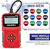 WOHOOH Obd2 Diagnosegerät, Vcds Auslesegerät Auto OBD II Carly Adapter,OBD Code Scanner für Allen Autos mit OBD2 / EOBD/CAN-Modi und 16-Pin OBDII-Schnittstelle,Unterstützung für 5 Sprachen - 7