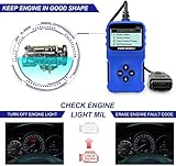 WOHOOH Obd2 Diagnosegerät, Vcds Auslesegerät Auto OBD II Carly Adapter,OBD Code Scanner für Allen Autos mit OBD2 / EOBD/CAN-Modi und 16-Pin OBDII-Schnittstelle,Unterstützung für 5 Sprachen - 6