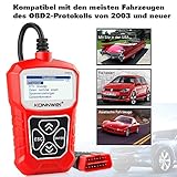 KONNWEI KW310 OBD2 Diagnosegerät Universal Auto Diagnosegerät Automotor Fehler-Code Scanner für 16-Pin OBDII/EOBD/CAN Protokoll KFZ in Deutsch - 3