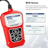 KONNWEI KW310 OBD2 Diagnosegerät Universal Auto Diagnosegerät Automotor Fehler-Code Scanner für 16-Pin OBDII/EOBD/CAN Protokoll KFZ in Deutsch - 4