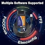 FORScan ELMconfig OBD2-Adapter ELM327 USB-Scanner mit MS-CAN / HS-CAN-Schalter, professionelles OBDII-Diagnose-Scan-Tool für Ford und Mazda - 3