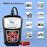 KONNWEI KW310 OBD2 Diagnosegerät Universal Auto Diagnosegerät Automotor Fehler-Code Scanner für 16-Pin OBDII/EOBD/CAN Protokoll KFZ in Deutsch - 2