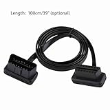 16 Pin Stecker auf Buchse OBD2 Kabel, Keenso Diagnostic 16 Pin Verlängerungskabel Scanner Codeleser Verlängerungskabel(100cm) - 6