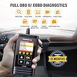 THK01 OBD2 Scanner OBD2 Diagnosegerät Universal Auto Diagnosegerät Fehlercodeleser mit vollen OBD2-Funktionen für Allen Autos mit OBD2 / EOBD/CAN-Modi und 16-Pin OBDII-Schnittstelle - 2