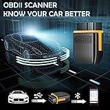 WELIKERA OBD2-Diagnosegerät Bluetooth-Adapter Auto-Diagnose Wireless-Scanner - Car Code Reader OBDⅡ Stecker Gerätescanner für iPhone iOS und Android Smartphone - 6