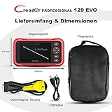 LAUNCH Europe CRP 129 EVO OBD2 Diagnosegerät Auto Auslesegerät Kfz-Diagnose EOBD Tester 4 Systemen Motor, ABS, SRS, Automatik Getriebe + 7 Service Funktionen mit Touchscreen WiFi Update / Android - 7
