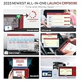 Launch CRP909E OBD2 Diagnosegerät für Vollständige System, Diagnosegerät Auto mit 26 Rücksetzfunktionen, Codeleser, SAS, TPMS, DPF, BMS, IMMO, ABS-Entlüftung, Auto VIN usw, Auto diagnose scan tool - 5