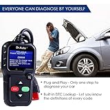 OBD2 Auto Diagnosegerät，2.8 'LCD OBD2 Scanner,professionelle Kfz-Diagnose-Tool(Unterstützt alle 12V Benzin Fahrzeuge ab 1996)Auto-Codeleser zum Überprüfen und Löschen von Fehlercode - 2