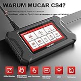 OBD2 Diagnosegerät Bluetooth, Mucar CS4 Diagnosegerät Auto, 2021Neue Version OBDII Scanner mit 28 Wartungsdiensten und 4 Systemdiagnosen ABS/SRS/ECM/TCM, 5 Reset-Funktion Kostenlose Nutzung - 2