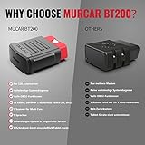 mucar Obd2 Bluetooth Adapter Für iOS&Android,BT200 2022 Neueste obd2 diagnosegerät Bluetooth Mit Alle Systemdiagnosen,Diagnosegerät Auto Öl,SAS-Reset gratis Geschenk (Red) - 2