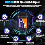 MOJINL OBD2 Diagnosegerät Auto OBD2 Bluetooth Adapter Stecker OBD2 Scanner Bluetooth OBD2 Auto Codeleser OBD2 ELM327 Bluetooth Auto Diagnosegerät Code Leser für Android and Windows - 5