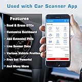 Veepeak Mini WiFi OBD II Scanner Automotive EOBD Diagnosegerät Scan Tool Check Engine Light Code Reader Adapter für iOS iPhone iPad und Android - 4