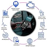 OBD2 Diagnosegerät Bluetooth 4.0 Scanner Adapter für iOS Android Windows, Auto Diagnosegerät Code Leser für Check Engine Light für OBDII/EOBD Fahrzeuge - 3