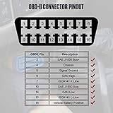 AUTOOL OBD2 Autowassertemperaturanzeige Digitaler OBDII Drehzahlmesser KMH/MPH Überdrehzahlalarm Autoscanner für Allgemeine Fehlercodes Mit LCD Anzeige für die größten 12V Benzin und Dieselfahrzeuge - 7