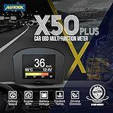 AUTOOL OBD2 Autowassertemperaturanzeige Digitaler OBDII Drehzahlmesser KMH/MPH Überdrehzahlalarm Autoscanner für Allgemeine Fehlercodes Mit LCD Anzeige für die größten 12V Benzin und Dieselfahrzeuge - 8