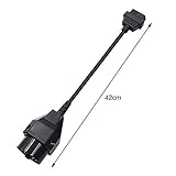 ULTRAOBD 2 E-Car Anschluss 20 Pin OBD auf 16 Pin OBD2 Kabel Adapter Stecker auf Buchse Rund Diagnose Kabel für BMW E36 E46 E38 E39 E53 X5 Z3 - 6
