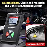 KINGBOLEN OBD2 Diagnosegerät YA100 Diagnosegerät Auto für Alle Fahrzeuge, Modus 6&Check Engine Light,obd2 Code Scanner für Alle OBDII/EOBD/CAN Protokoll Autos Seit 1996,Lebenslanges Kostenloses Update - 6