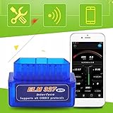 Retoo Mini Bluetooth OBD2 ELM327 Scanner für Auto Diagnose, Diagnosewerkzeuge, Diagnostic Adapter Tool für OBD II, Engine Code Reader für Android, Diagnosegerät für Car, Stecker Interface - 3