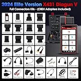 LAUNCH X431 DiagunV OBD2 Diagnosegerät für alle Systeme, mit ECU-Codierung, Schlüsselprogramm, Bidirektionales, Aktivtest, 31+ Reset-Service, AutoAuth für FCA SGW, gleiche Funktionen wie X431 V - 8