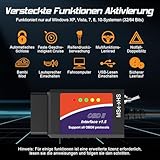FORScan ELM327 OBD2 Scanner OBDII Diagnosegerät ELMconfig Diagnosegerät Auto,Diagnose Scanner mit MS CAN/HS CAN Switch, Diagnose unter Windows mit V1.5 PIC18F25K80 Chip Für Ford und Mazda - 2
