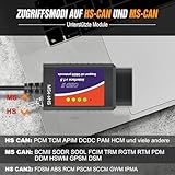 FORScan ELM327 OBD2 Scanner OBDII Diagnosegerät ELMconfig Diagnosegerät Auto,Diagnose Scanner mit MS CAN/HS CAN Switch, Diagnose unter Windows mit V1.5 PIC18F25K80 Chip Für Ford und Mazda - 4