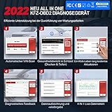 mucar OBD2 Diagnosegerät, Diagnosegerät Auto, Nachgerüstete mit 6 Systemdiagnosen + 7 Servicefunktionen (Öl/TPMS/EPB/SAS/DPF/ABS Entlüftung/Drosselklappen-Rückstellung), Kostenlose Nutzung - 11