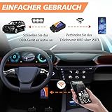 OBD2 Diagnosegerät Auto Adapter WiFi,SOARFLY OBDII KFZ Diagnose Scanner Tool für die meisten Autos,ELM327 Auto Code Leser Scan Werkzeug Auto Gadget für IOS Android Windows iPhone Smartphone Tablet - 2