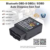 Erisin OBD2 Diagnosegerät OBD2 Bluetooth Adapter Auto Diagnose-Scanner Tool Auto Fehlerprüfwerkzeug Motorsystem Diagnosewerkzeug für Android Gerät - 2